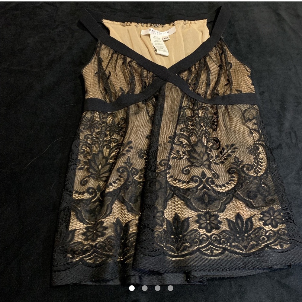 Black lace lingerie top